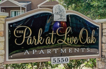 The Park at Live Oak monument sign